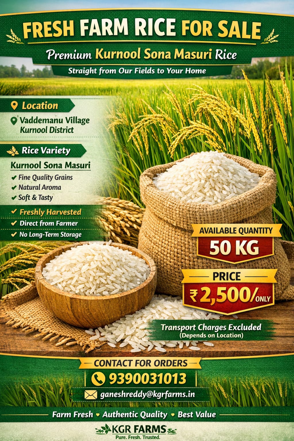 Farming at KGR Agro Farms 